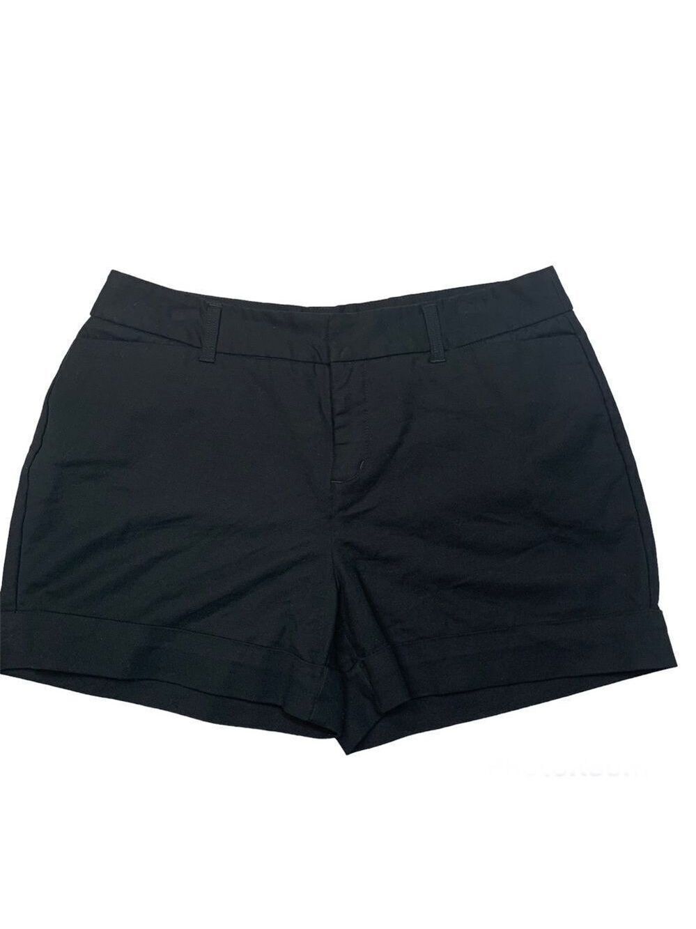 𝅺CATHERINE Malandrino Black cargo shorts belt loops pockets Sz 10